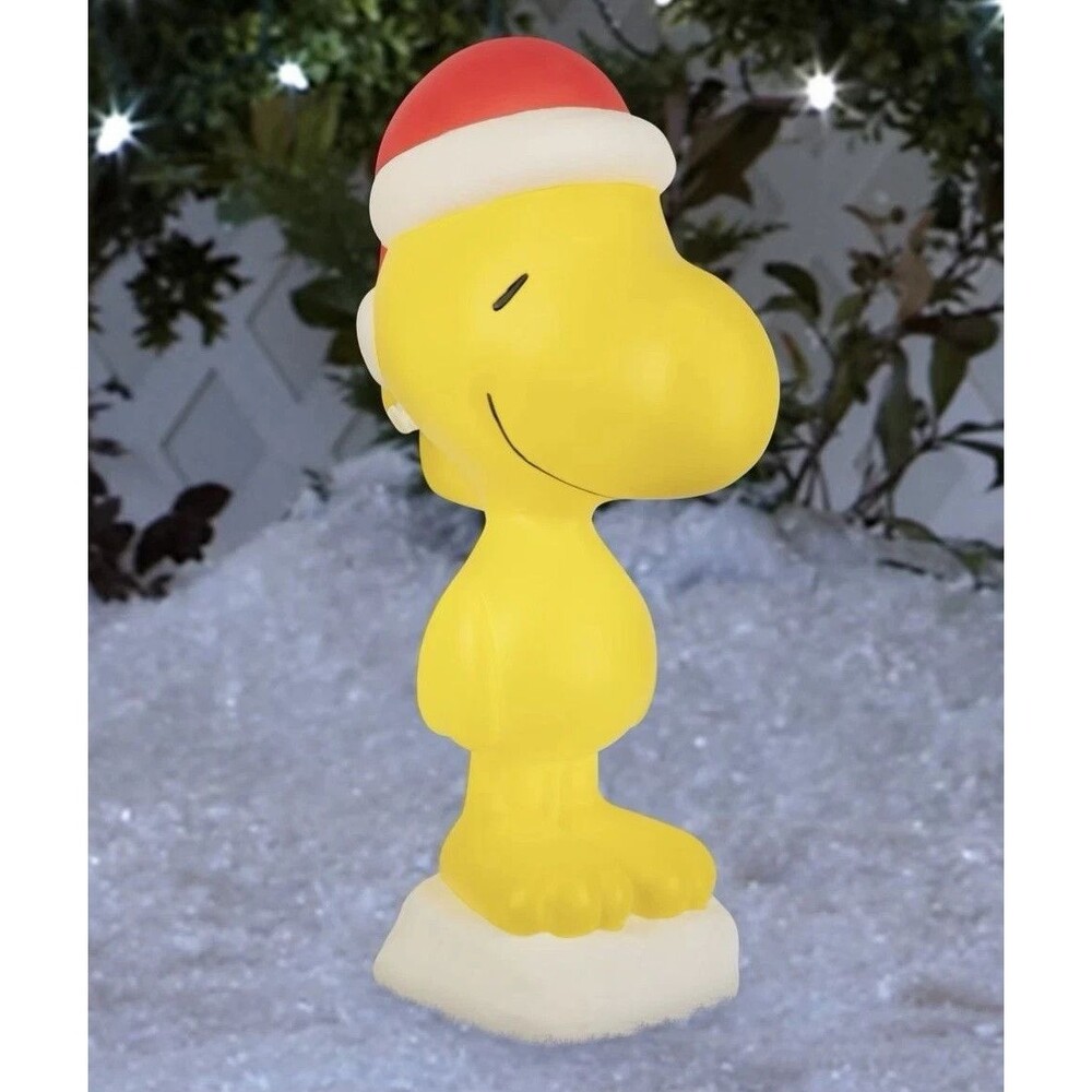 Blow Mold Decor Woodstock 22” In Santa Hat Peanuts 22 in NEW 2026